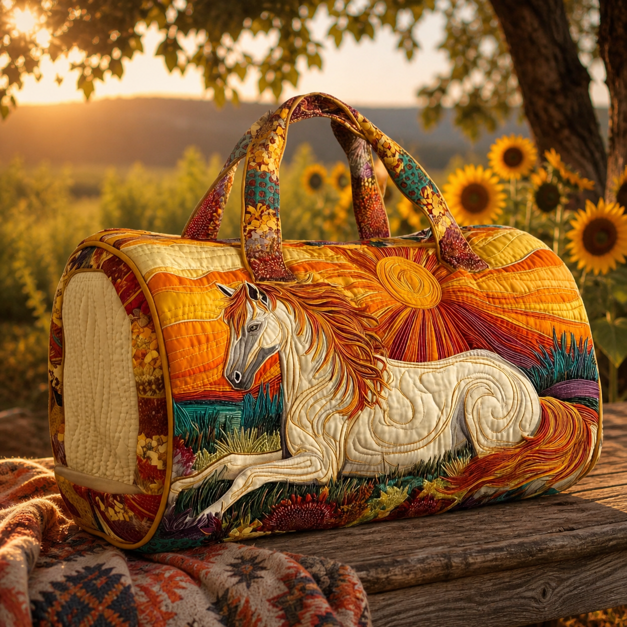 Quilted Horse Duffle — Artisan Weekend Bag