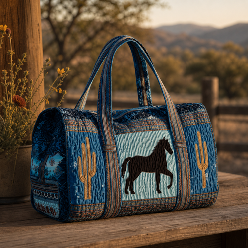 Quilted Horse Duffle — Artisan Weekend Bag