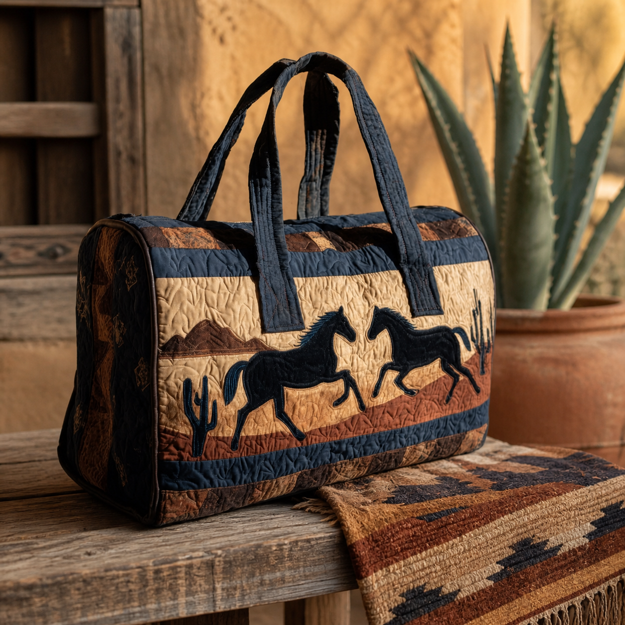 Quilted Horse Duffle — Artisan Weekend Bag